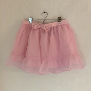 Sweet Society Ruffle & Bow Mini Skirt, Size MD, Pink